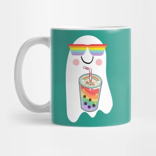 Pride Rainbow Cool Ghost with Drink Mug